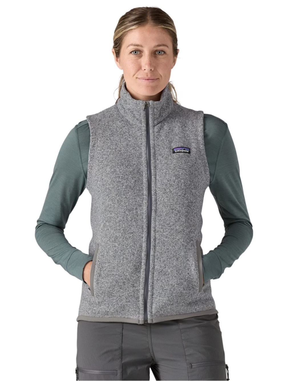 Patagonia Better Sweater Fleece Vest Women’s XXL Gray Full Zip Heathered